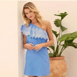Mud Pie eyelet one shoulder dress